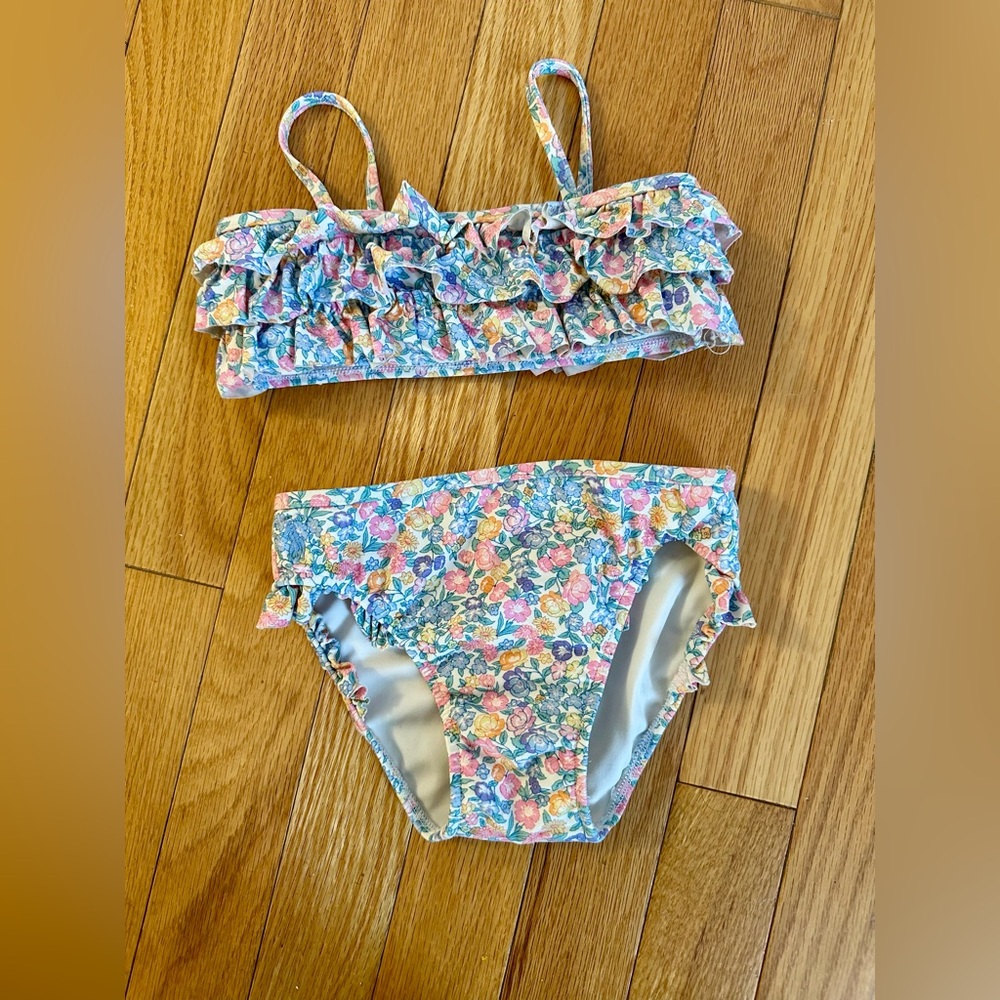Ralph Lauren Ruffle  Floral 2 piece Swimsuit